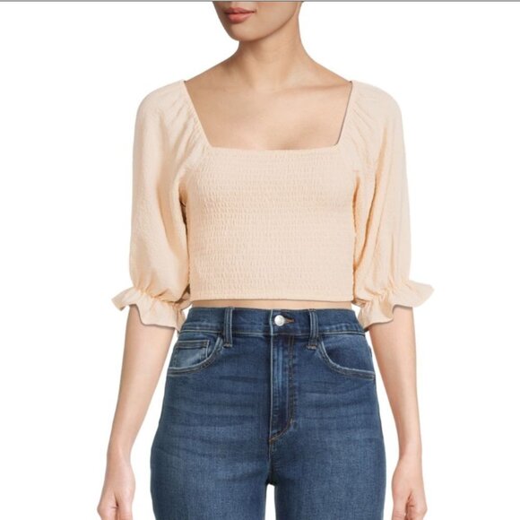 BCBGENERATION Smocked Crop Top NWT - Picture 1 of 3